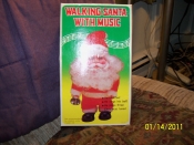 walking santa with music